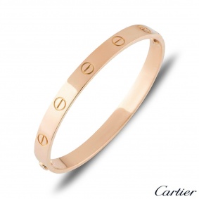 Cartier Rose Gold Plain Love Bracelet Size 20 B6035620 Cartier Rose Gold Plain Love Bracelet Size 20 B6035620